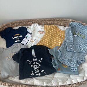 NWOT Carters Newborn baby boy clothes onesies
